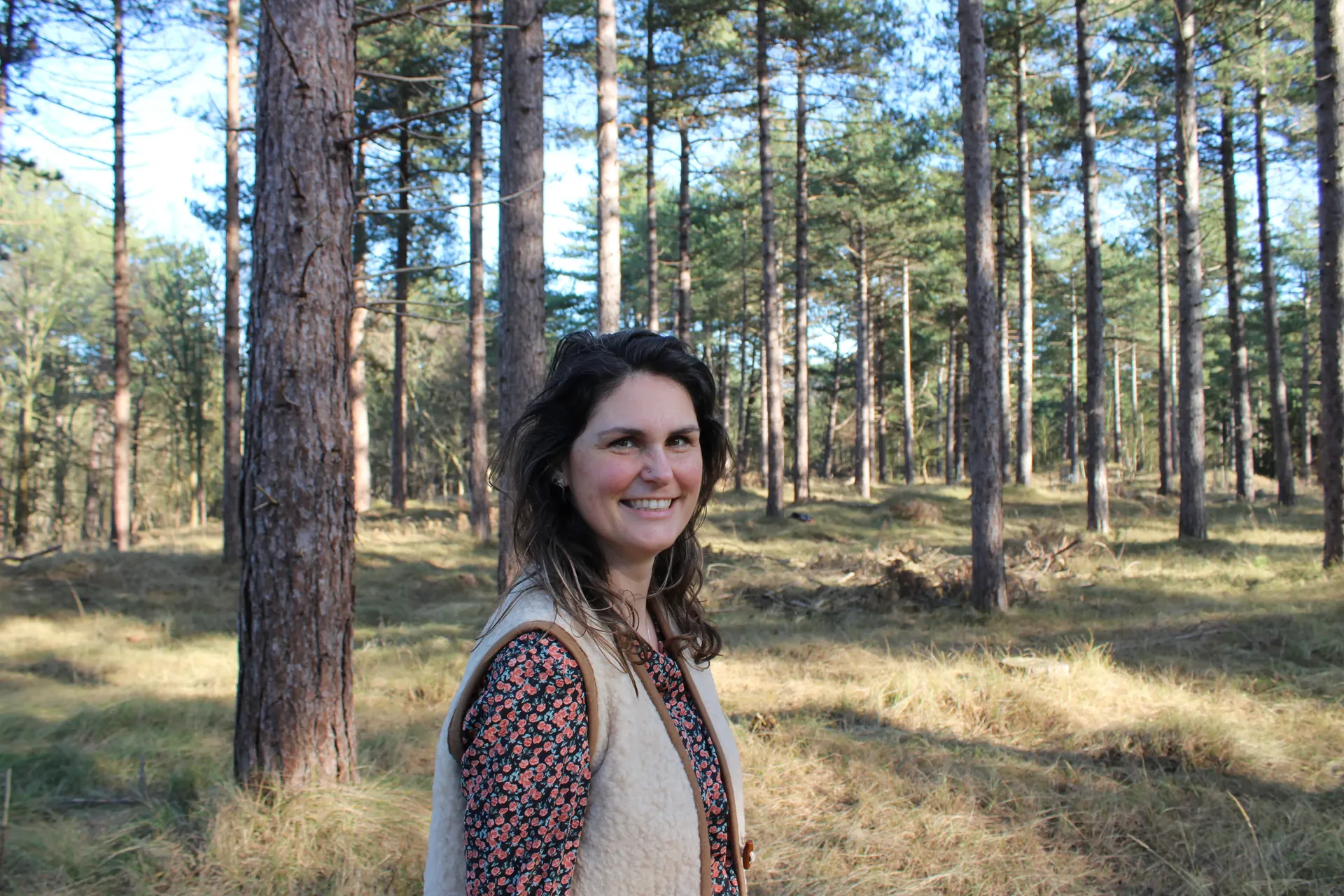 gabrielle smiling in camera from aside